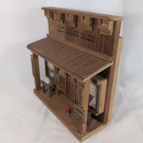 Last Chance Saloon Vintage Wood Storefront Wall Decor Hanging Old West Building - Picture 8 of 14